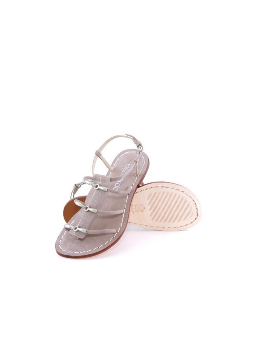 Bernardo Maia Sandal Dove Gray Strappy Thong Leather Open Toe Like New 13